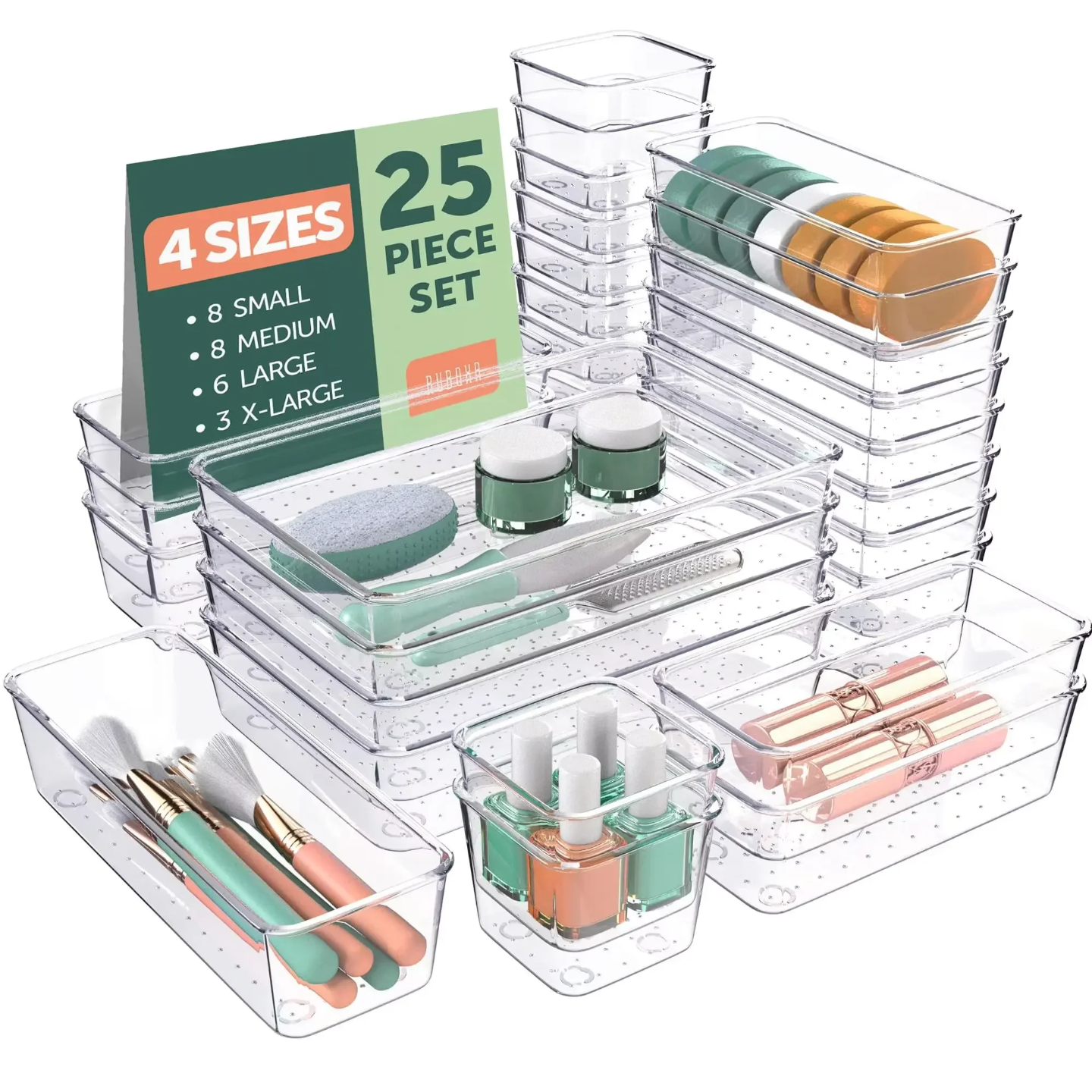 ACRYLIC DRAWER ORGANIZER SET OF 25 PCS