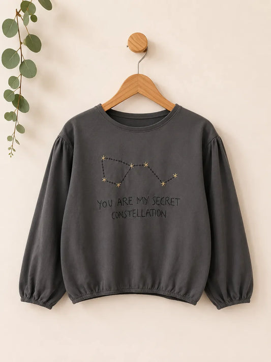 Zara Girl's Gray Long Sleeve Blouse | Zara In Lebanon