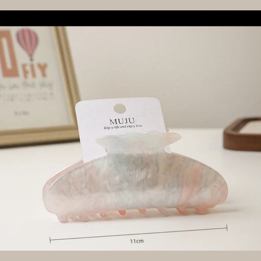 11cm Large Acrylic Solid Color Girl Hair Clip Sweet Fresh Transparent Hair Accessories