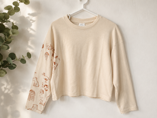 Zara Girl's Cream Dolman Sleeve Blouse | Zara In Lebanon