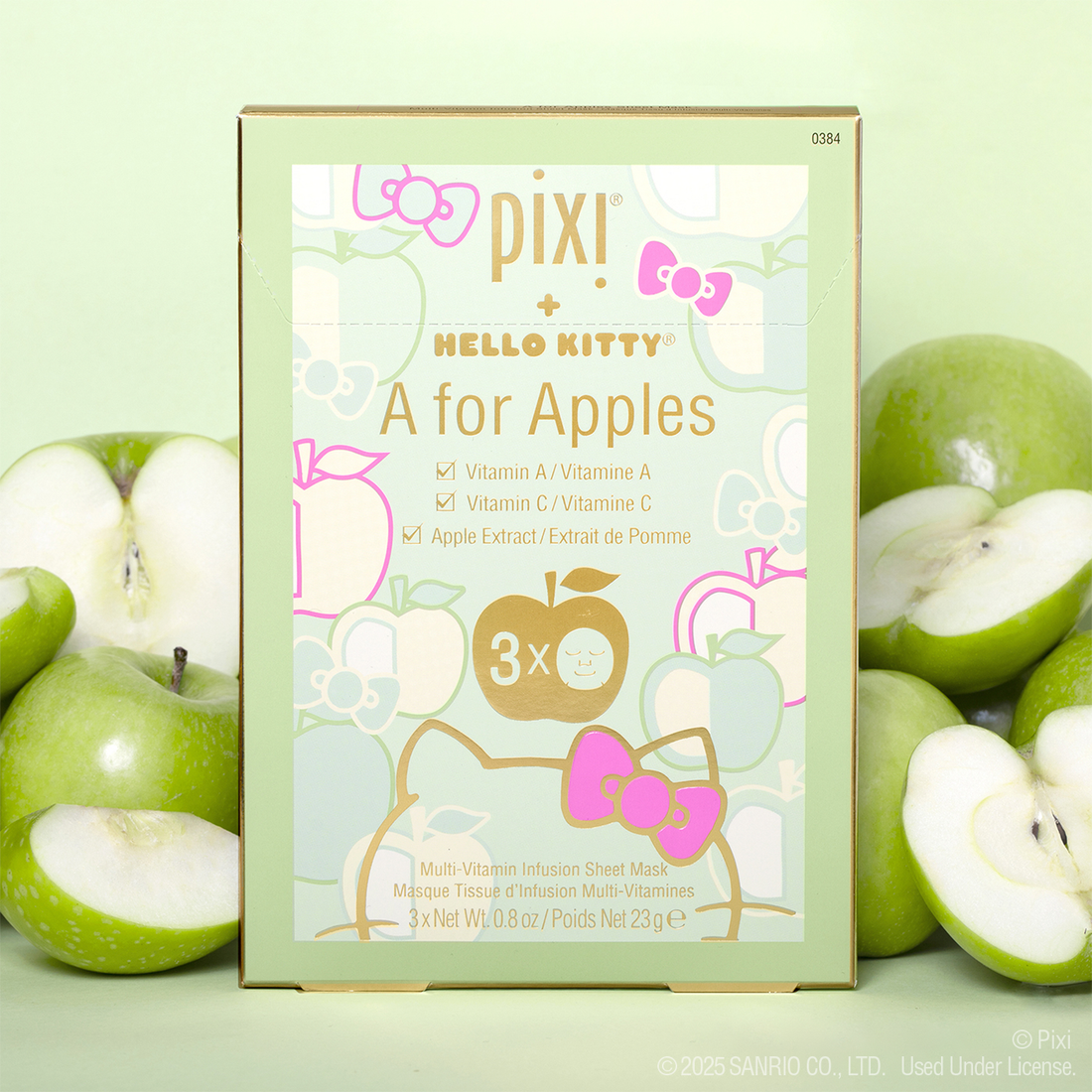 Pixi + Hello Kitty A For Apples VITAMIN A,C,&APPLE EXTRACT -FACE MASK