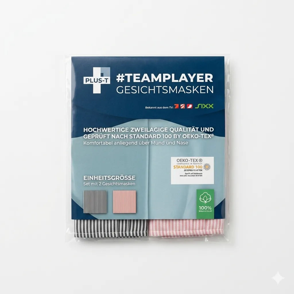 Teamplayer 100% Cotton Face Masks 2-Pack|Teamplayer In Lebanon