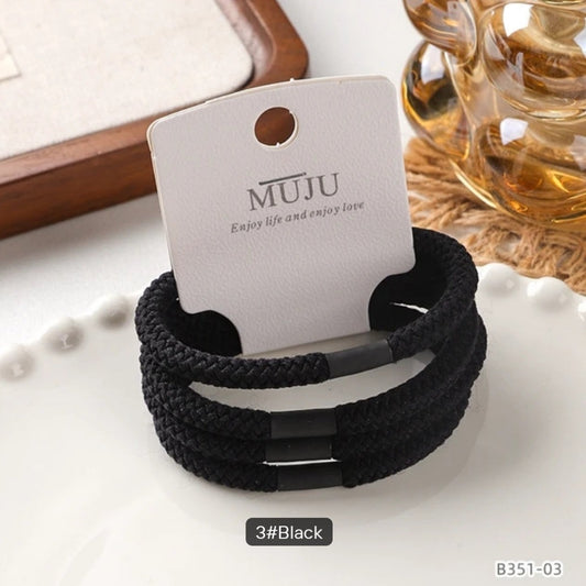 4 Pieces Color Hair Ties Thickened and Highly Elastic Hair Bands Barcode Hair Accessories