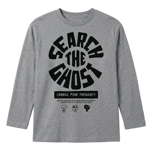 Zara Boy's Gray Search The Ghost Graphic Crew Neck Long Sleeve Blouse|Zara in Lebanon