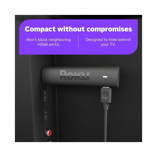 Roku Streaming Stick 4K - HDR & Dolby Vision Roku Streaming Device for TV with Voice Remote & Long-Range Wi-Fi - Free & Live TV
