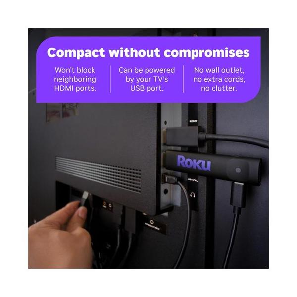Roku Streaming Stick HD 2025 — HD Streaming Device for TV with Roku Voice Remote, Free & Live TV