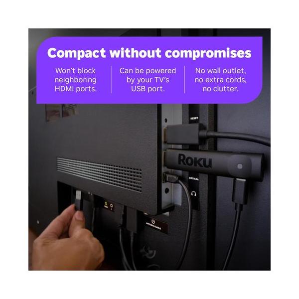 Roku Streaming Stick Plus 2025 - 4K & HDR Roku Streaming Device for TV with Voice Remote - Free & Live TV