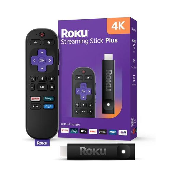 Roku Streaming Stick Plus 2025 - 4K & HDR Roku Streaming Device for TV with Voice Remote - Free & Live TV