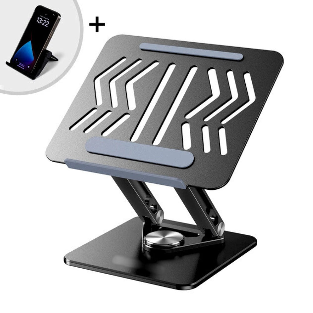 Rtako Adjustable Laptop Stand Rotating Base RS-CP84 (Black)