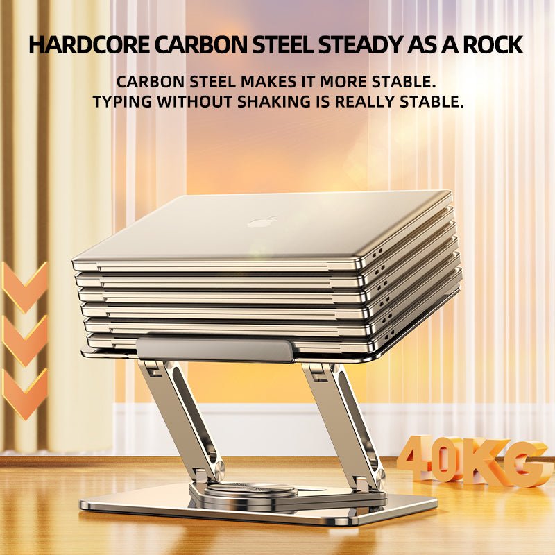 Rtako Adjustable Laptop Stand Rotating Base RS-CP84 (Black)