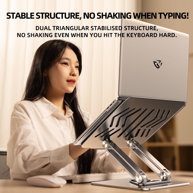 Rtako Adjustable Laptop Stand Rotating Base RS-CP84 (Black)