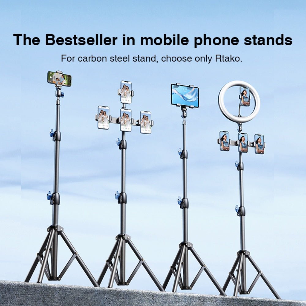 Rtako Matte Carbon Steel Tripod 1.7m RLD-001