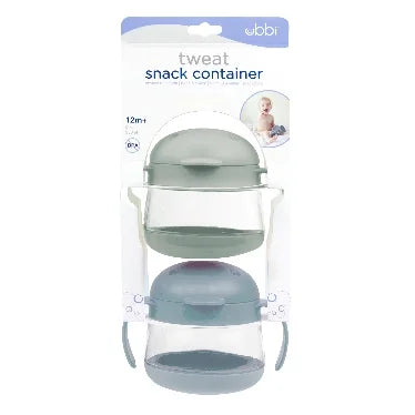 Ubbi - Tweat 2pcs Snack Container - Sage&Cloudy Blue