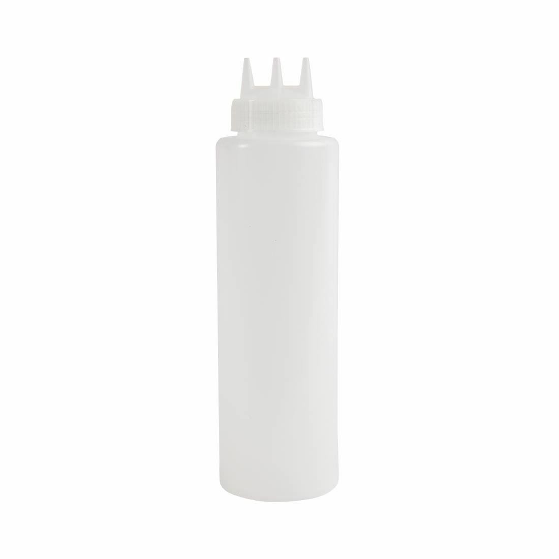 3 Hole Squeeze Bottle with Scale, Lid, and Tip for Chocolate