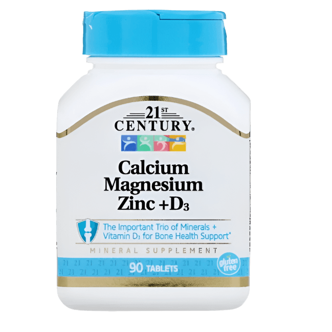 21st Century Calcium Magnesium Zinc + D3 90 Tablets