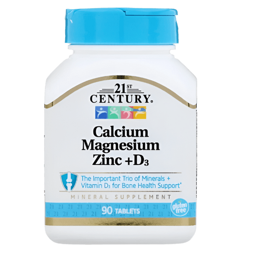 21st Century Calcium Magnesium Zinc + D3 90 Tablets