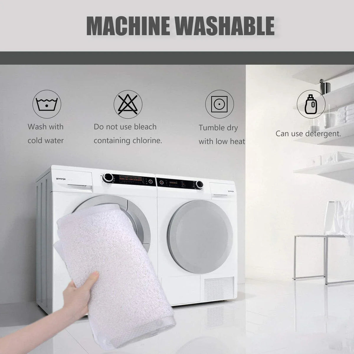 Anti‑Slip Loofah Shower Rug