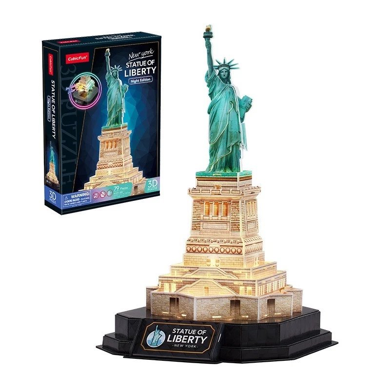 CubicFun: 3D Puzzle LED - Statue of Liberty Night Edition