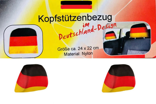 SD 2 x Headrest Cover 24 x 22 Flag Germany Universal World Cup 2026|SD In Lebanon