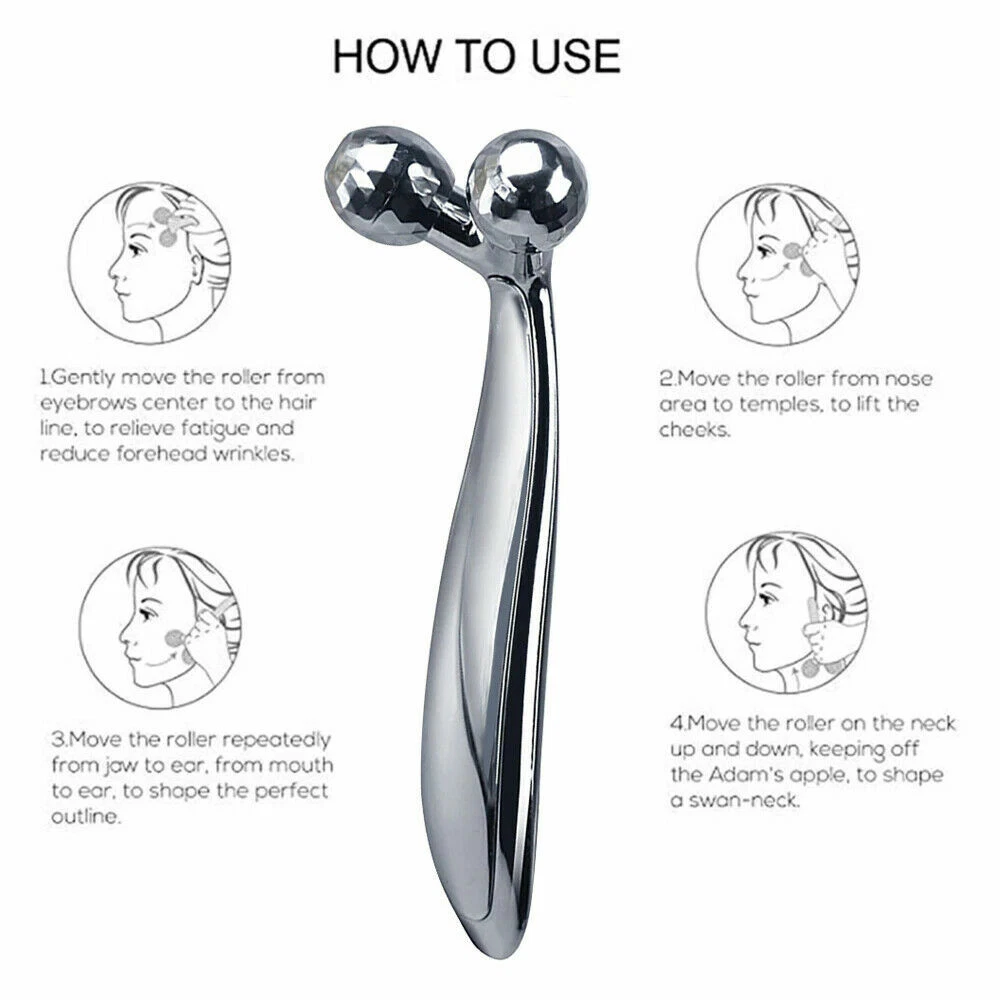 3D Y-shaped Face Lifting  Facial Massage Roller 360¬∞