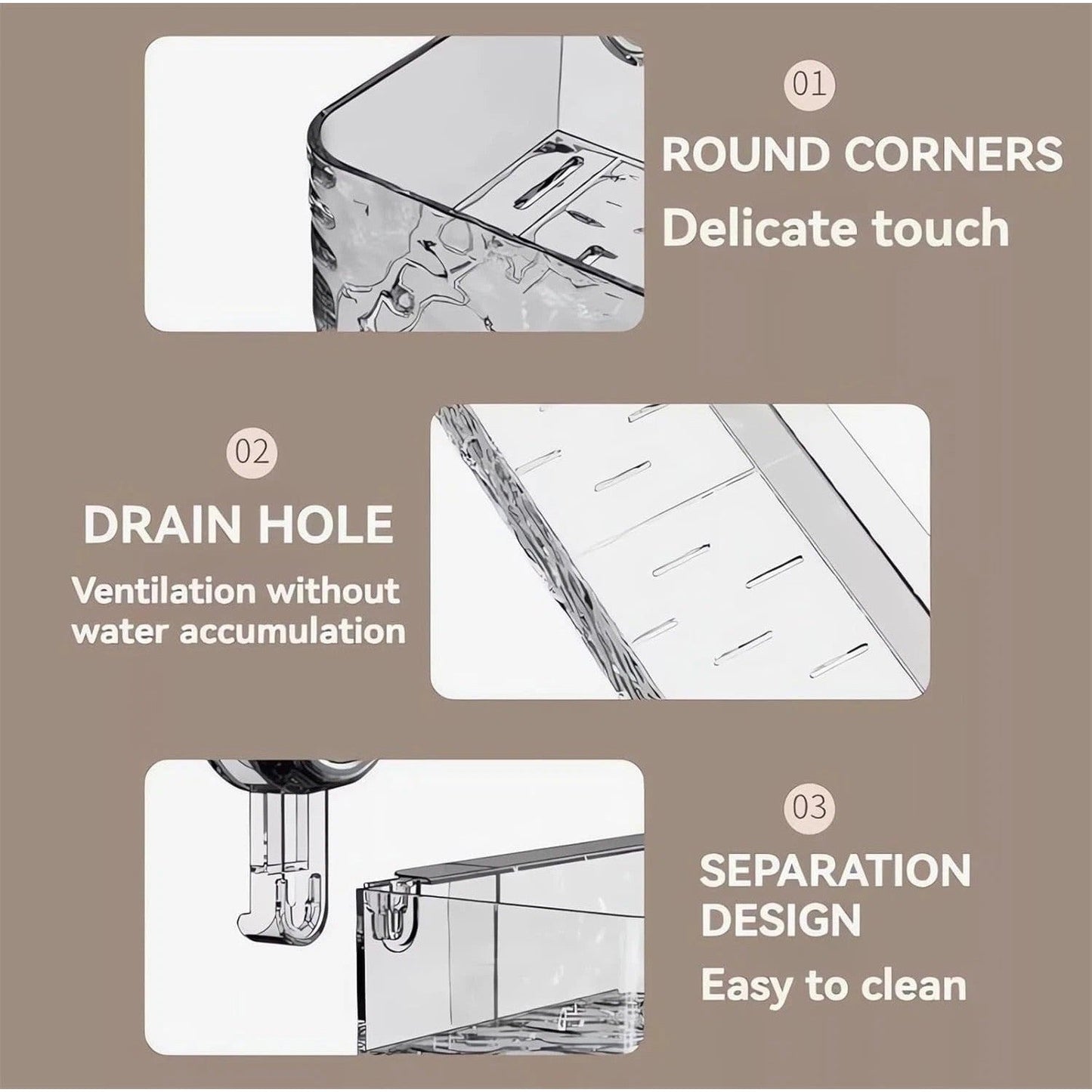 Acrylic Suction Shower Storage