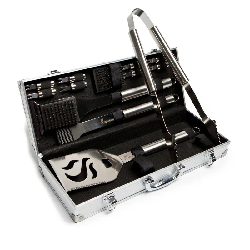 Landmann 13-Pieces Tool Set for BBQ - Stainless Steel