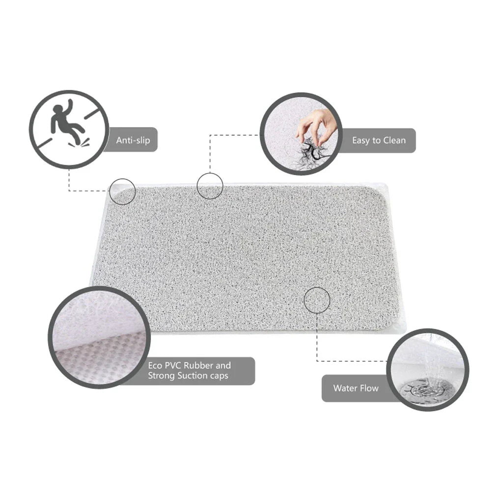 Anti‑Slip Loofah Shower Rug