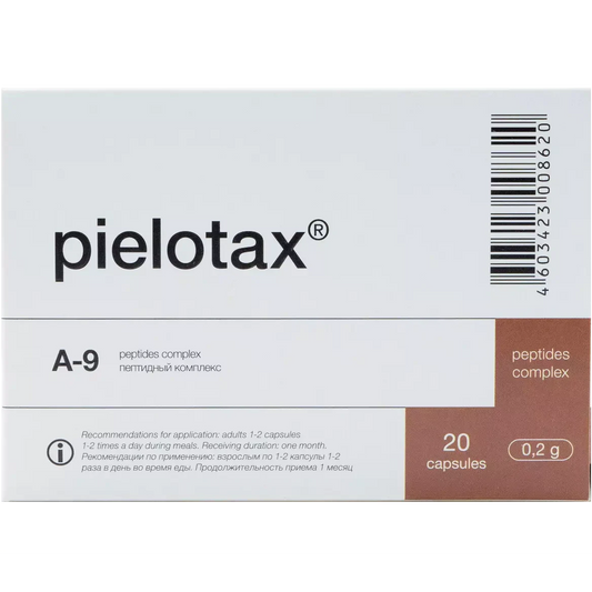 A-9 Pielotax Original Khavinson Natural Kidney Peptide Bioregulator 20 capsules - Medaid International