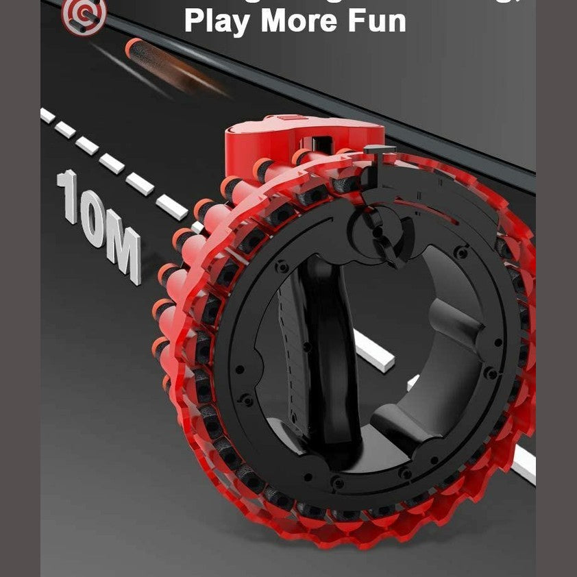 Electric Automatic Motorized Rapid Fire Blaster 28 Soft Bullet Dart Toy Teens Adults Kids