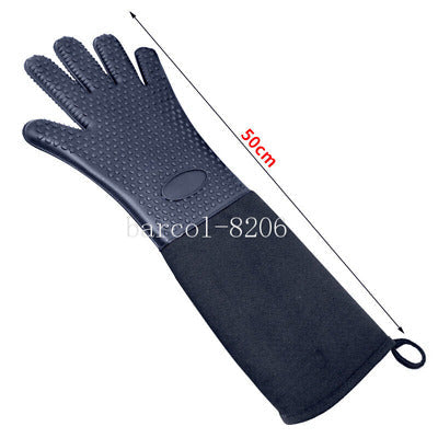 Professional Extra Long Silicone Oven Gloves with Padded Lining, Durable Heat Resistant Oven Gloves, 1 PCS