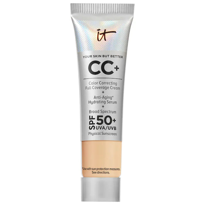 IT Cosmetics  Mini CC+ Cream Full Coverage Color Correcting Foundation with SPF 50+- MEDIUM 12Ml
