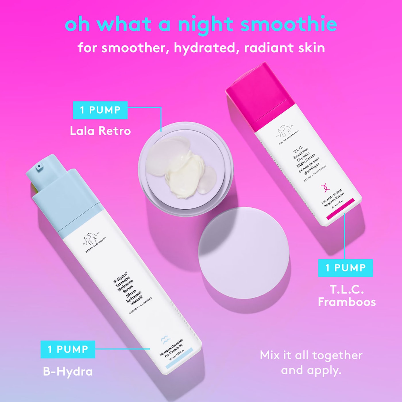 Drunk Elephant - T.L.C. Framboos™ Glycolic Resurfacing Night Serum | 15 mL - Medaid International