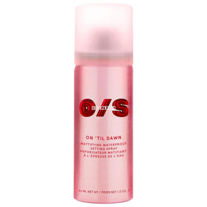 ONE/SIZE by Patrick Starrr 
Mini On 'Til Dawn Mattifying Waterproof Setting Spray-46ml