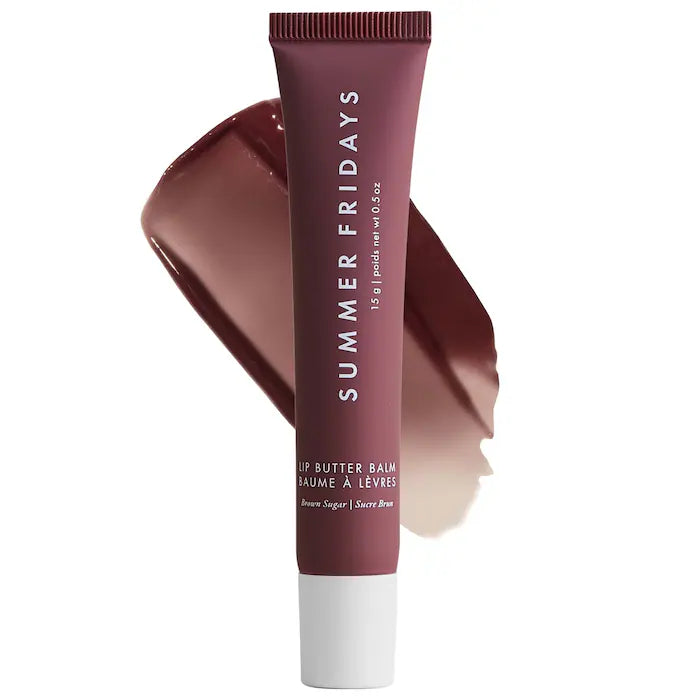 Summer Fridays  Lip Butter Balm Treatment for Hydration + Nourishing Shine-BROWN SUGAR