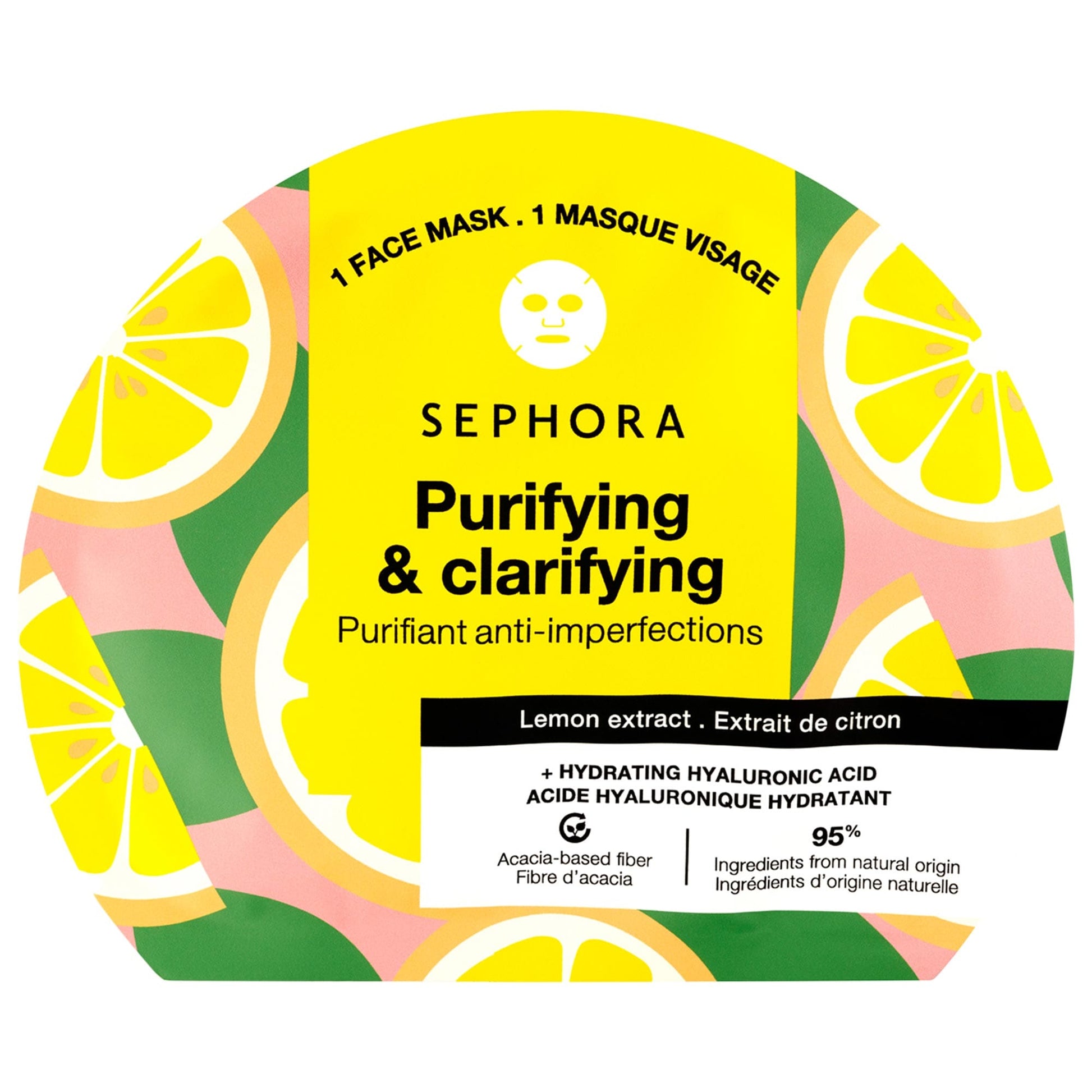 Sephora Collection Hydrating Hyaluronic Acid Face Mask-Lemon