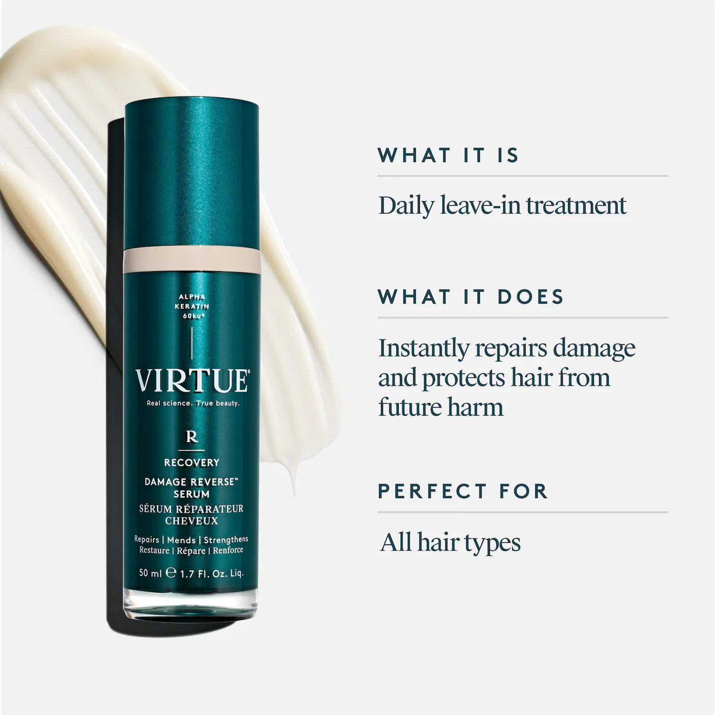 Virtue - Damage Reverse Hair Serum | 50 mL - Medaid International