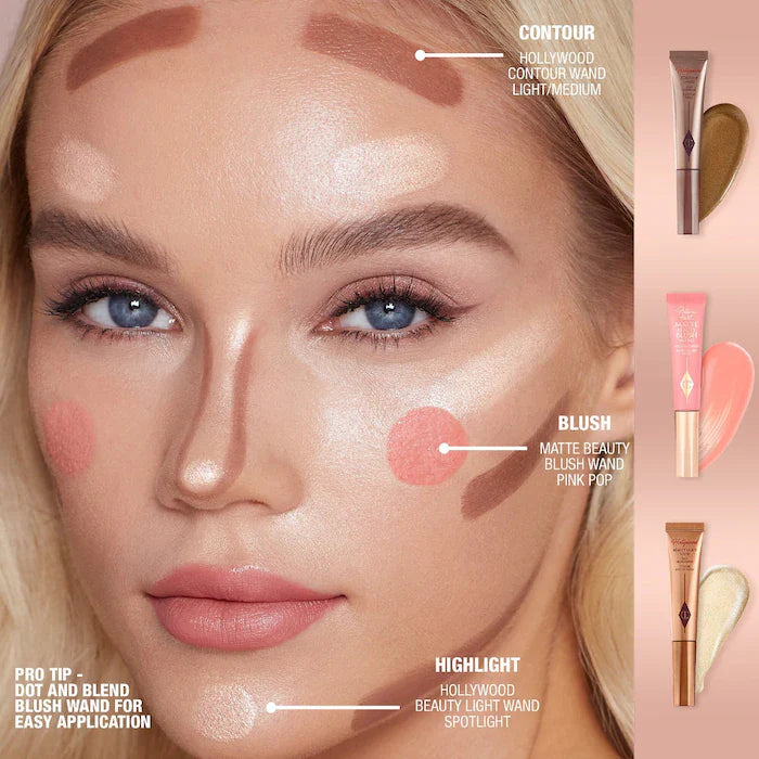 Charlotte Tilbury  Matte Beauty Blush Wand-PILLOW TALK