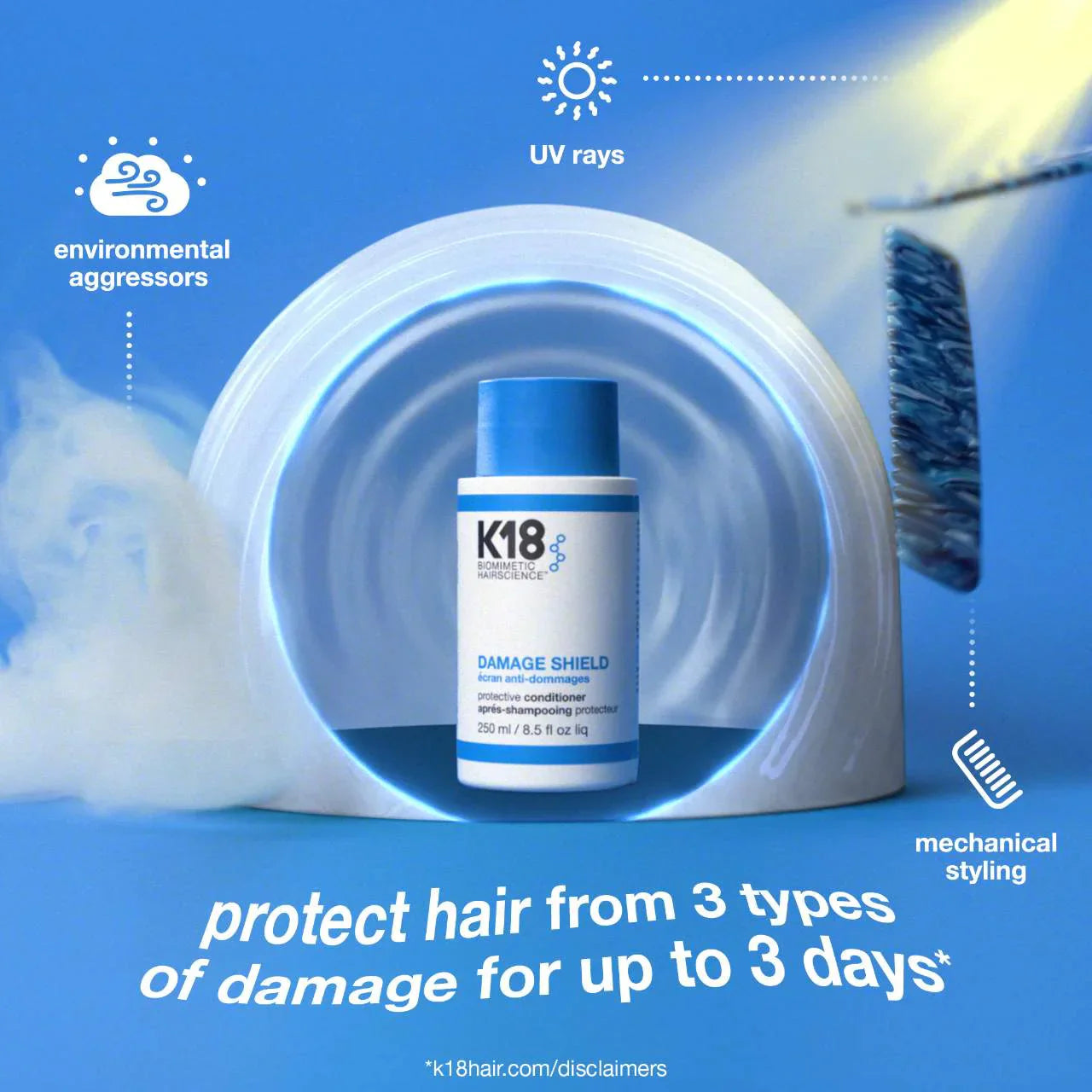 k18-biomimetic-hairscience-damage-shield-protective-conditioner-250-ml - Medaid International