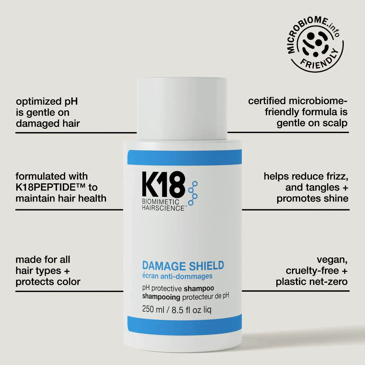 k18-biomimetic-hairscience-damage-shield-ph-protective-shampoo-250-ml - Medaid International