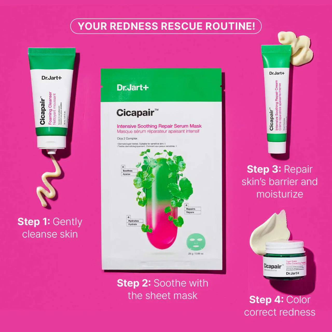 Dr. Jart+ - Cicapair™ Redness Rescue Kit for Sensitive Skin - Medaid International