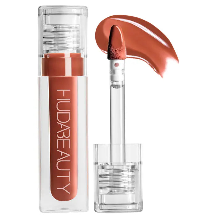 HUDA BEAUTY  Faux Filler Shiny Non-Sticky Lip Gloss-FOXY