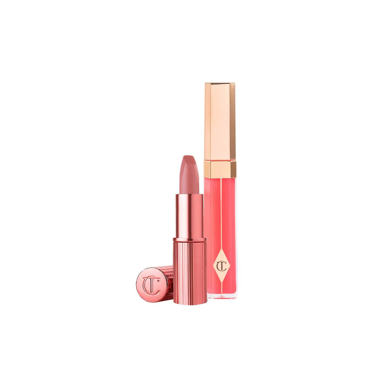 Charlotte Tilbury - K.I.S.S.I.N.G Lipstick and Lip Gloss Duos | Icon Baby - warm nude baby pink - Medaid International