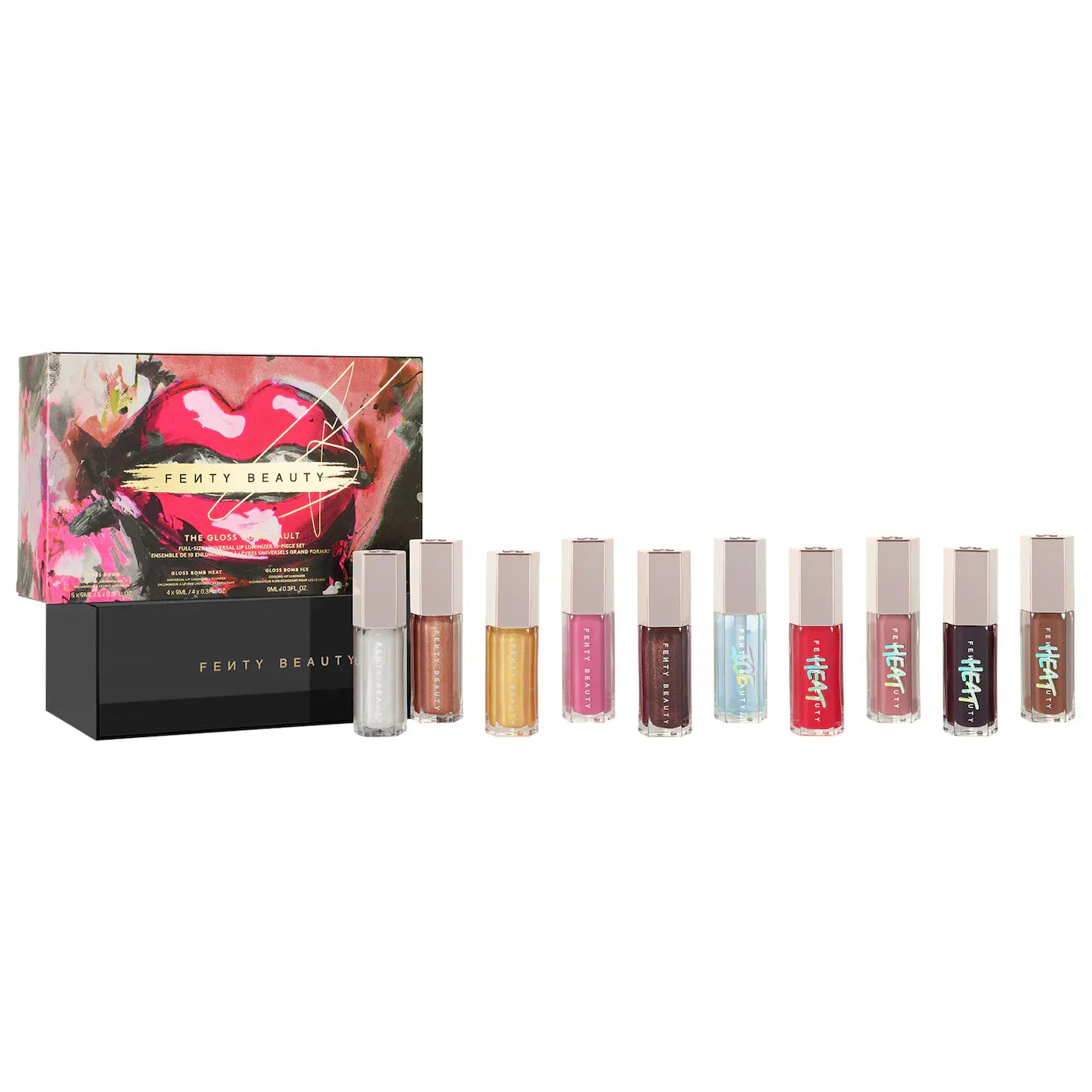 Fenty Beauty - The Gloss Bomb Vault Full-Size Universal Lip Luminizer 10-Piece Set - Medaid International