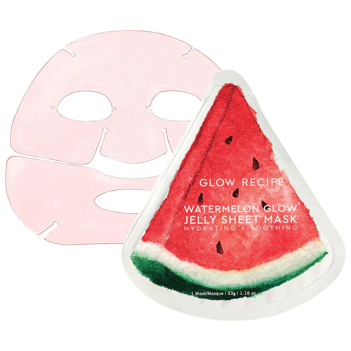 GLOW RECIPE WATERMELON GLOW JELLY SHEET MASK  - HYDRATING AND SOOTHING -