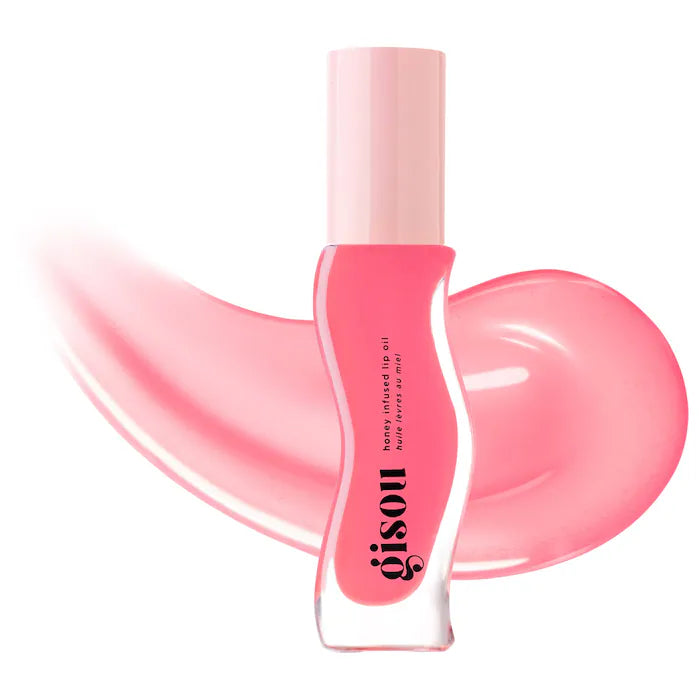 Gisou  Honey Infused Hydrating Lip Oil-Raspberry Swirl - Sheer Cool Pink