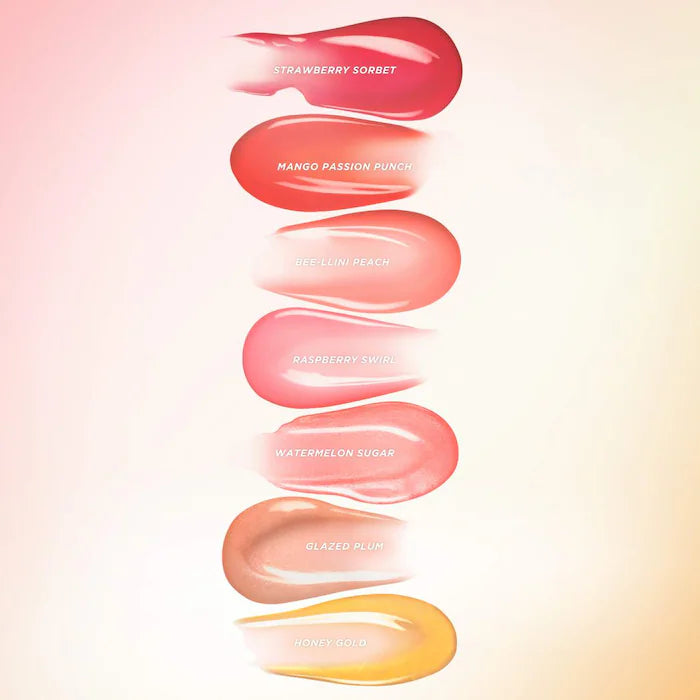 Gisou  Honey Infused Hydrating Lip Oil- Glazed Plum - Sheer Nude Shimmer