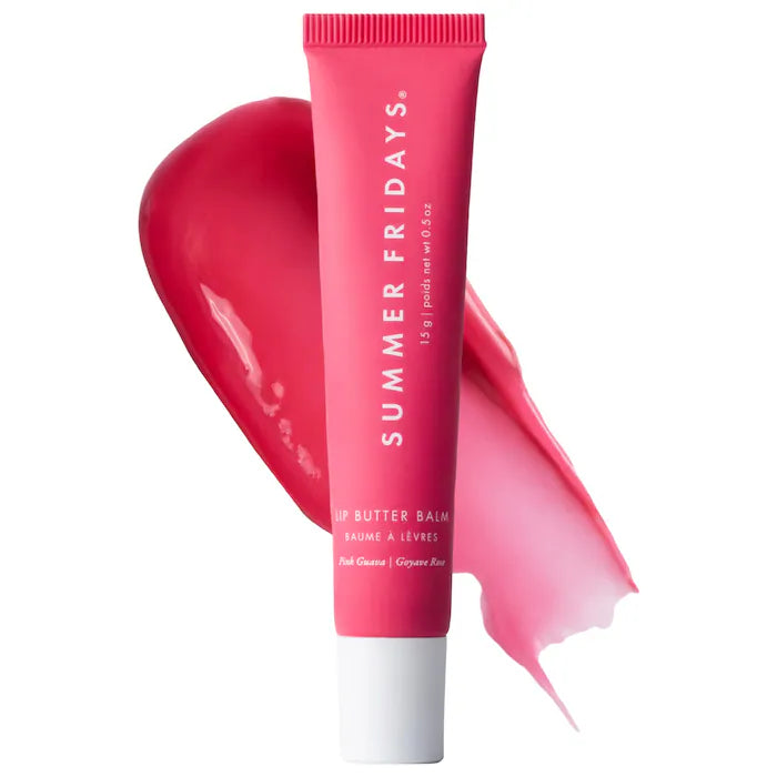 Summer Fridays  Lip Butter Balm Treatment for Hydration + Nourishing Shine Pink GuavaNew