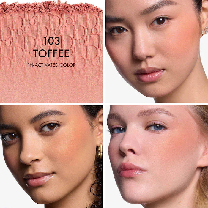 DIOR  Rosy Glow Powder Blush-Color: 103 Toffee - a pearlescent nude beige