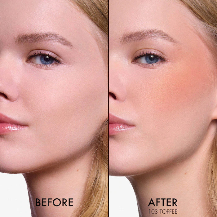 DIOR  Rosy Glow Powder Blush-Color: 103 Toffee - a pearlescent nude beige