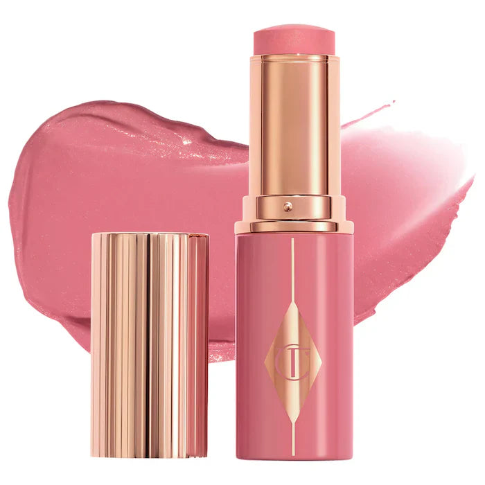 Charlotte Tilbury  Unreal Lip + Cheek Glow Blush Stick with Hyaluronic Acid-Rosy Glow - warm rosy pinkNew